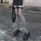 Nylon Fishnet Over Knee Stockings