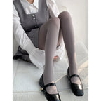 Elastane Nylon Opaque Footed Tights