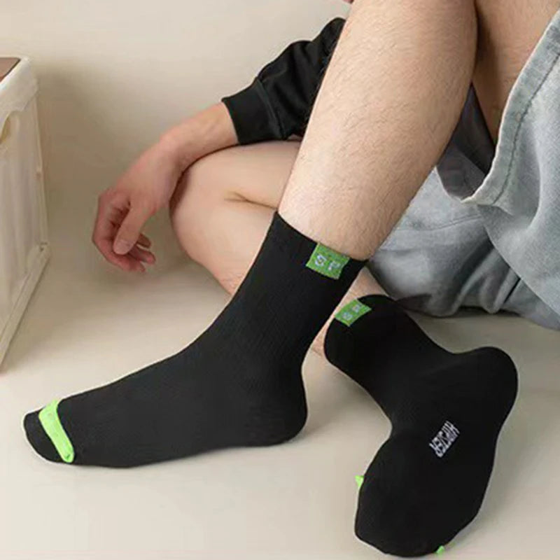 Polyester Blend Crew Socks Breathable Daily Wear