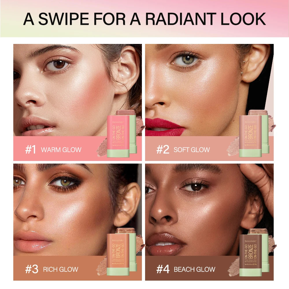 Cream Bronzer and Highlighter Multi Use Face and Body Makeup Stick
