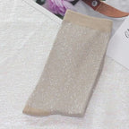 Metallic Knit Women Casual Socks