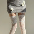 Lace Fishnet Thigh High Stockings