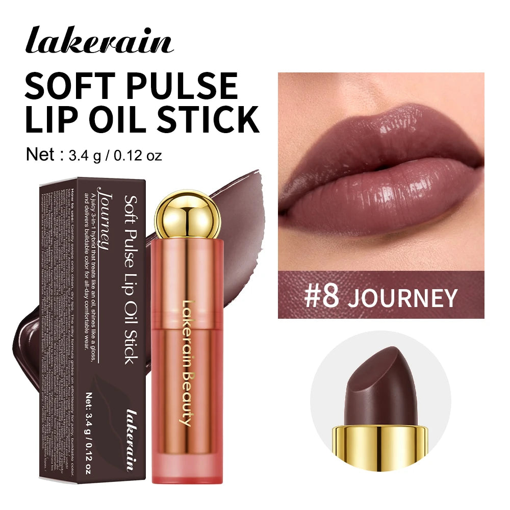 Tinted Lip Oil Stick Moisturizing Glossy Plumping Lipstick