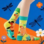 Cotton Blend Capybara Print Casual Mid Calf Socks