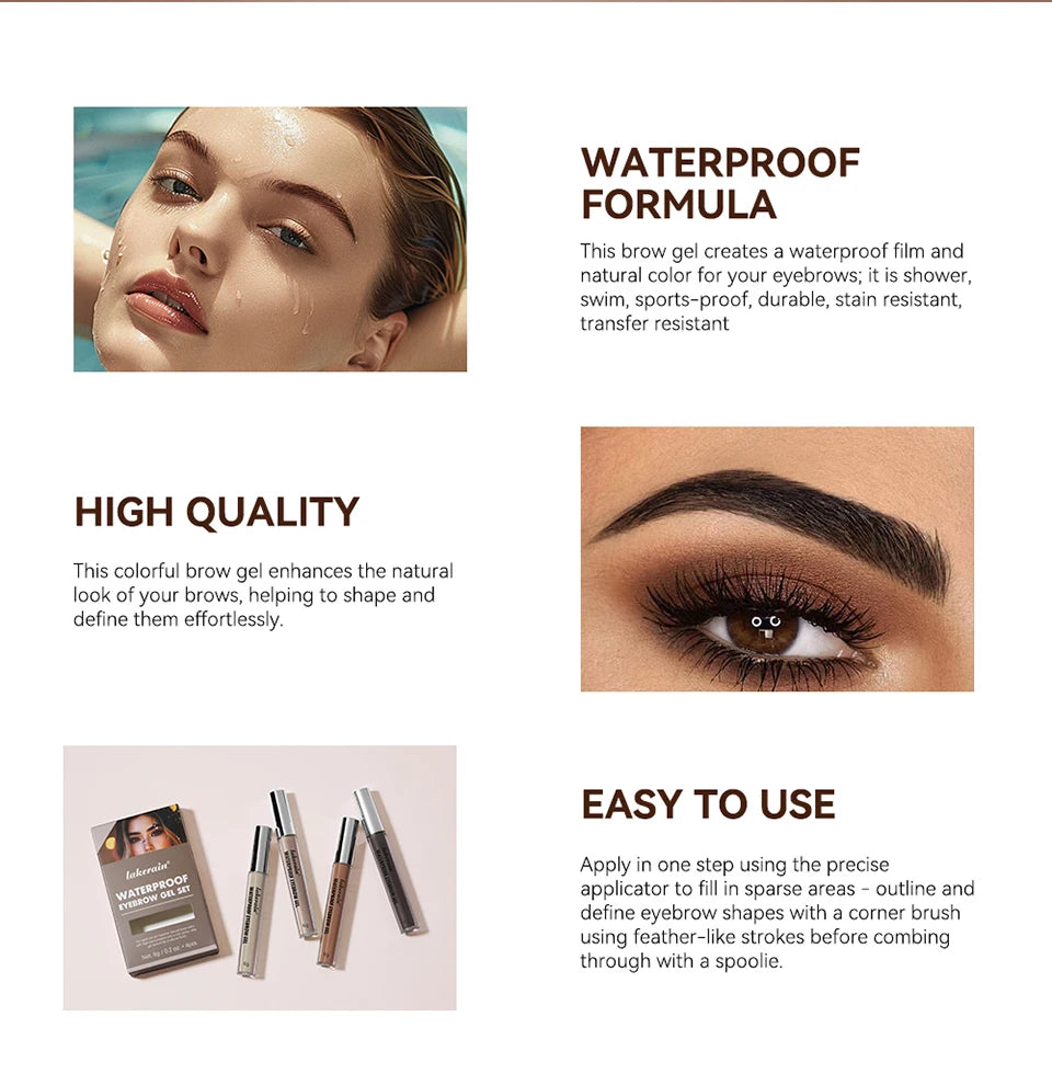 Waterproof Liquid Eyebrow Gel Set