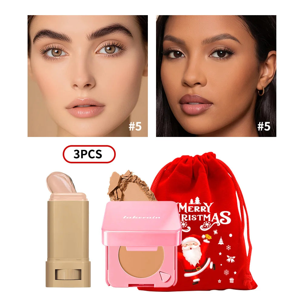 Foundation Stick and Pressed Powder Makeup Set