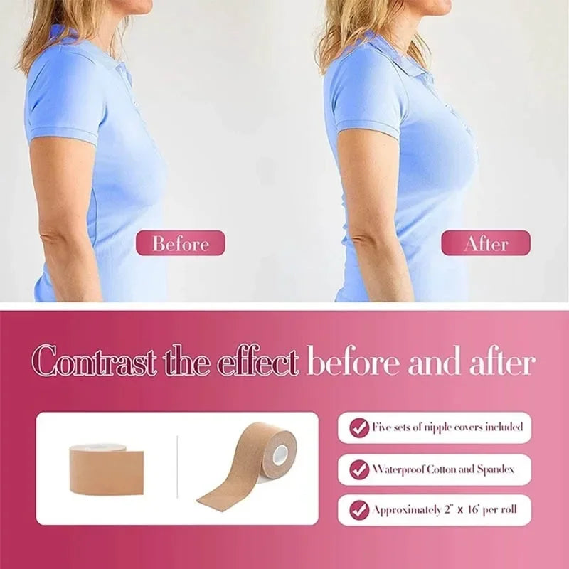Polyester Adhesive Breast Lift Tape for Body Support