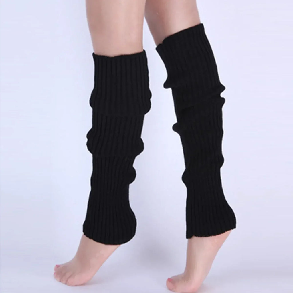 Polyester Elastane Knit Knee High Leg Warmers
