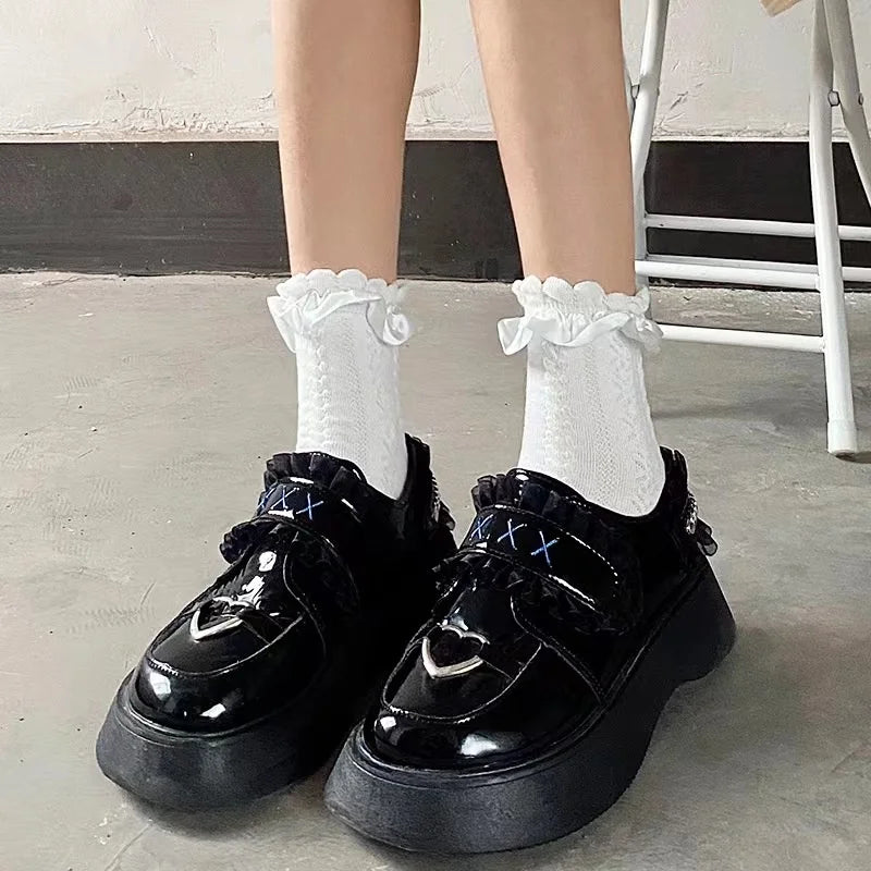Nylon Lolita Ruffle Lace Socks - 1