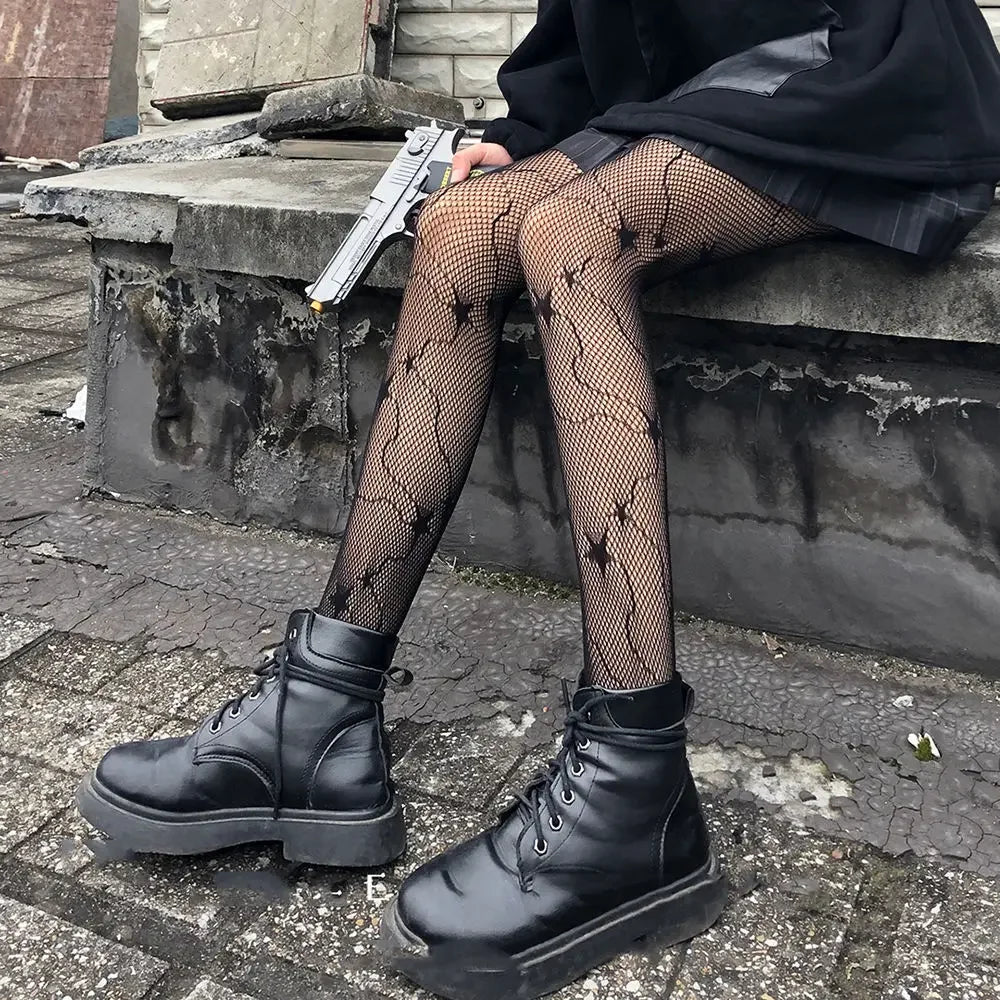 Nylon Fishnet Pantyhose Stretchy Mesh Tights