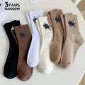 Polyester Elastane Crew Socks Geometric Pattern Casual Footwear