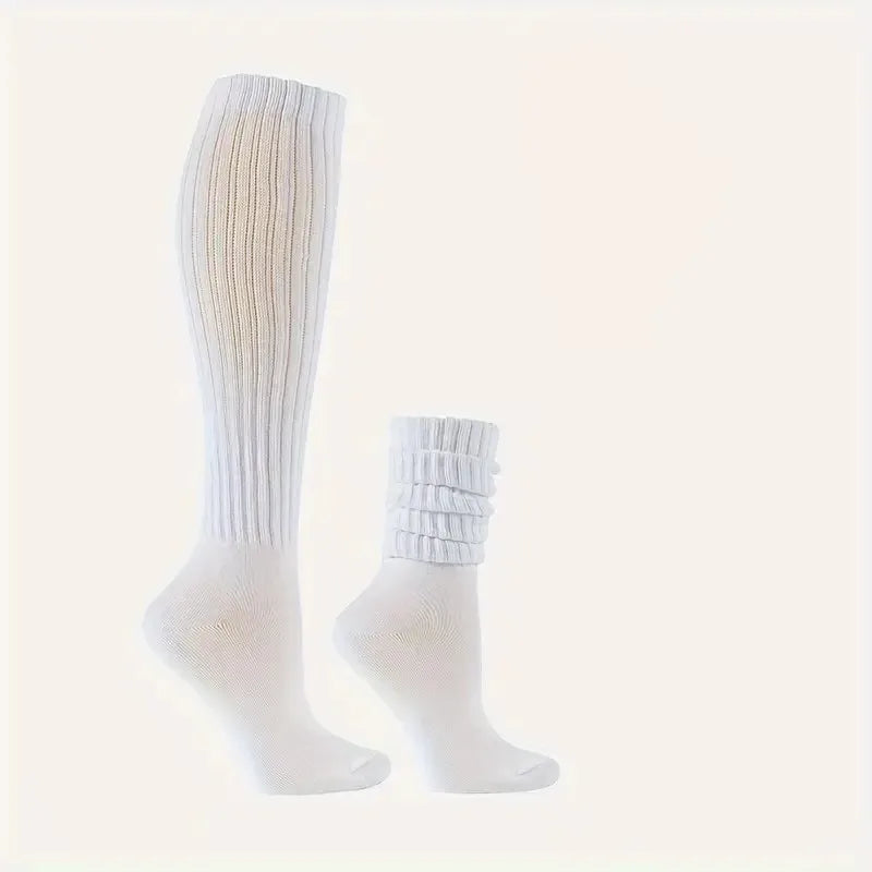 Polyester Elastane Knitted Calf Socks - 21