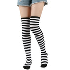 Polyester Spandex Striped Knee High Socks