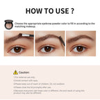 Dual Shade Eyebrow Powder Palette with Application Brush