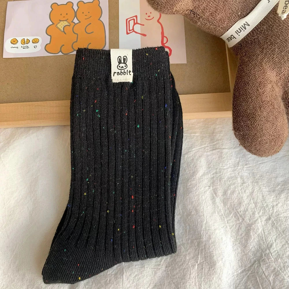 Polyester Elastane Casual Mid Tube Socks 4 Pack - 9