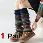 Polyester Bohemian Striped Leg Warmers