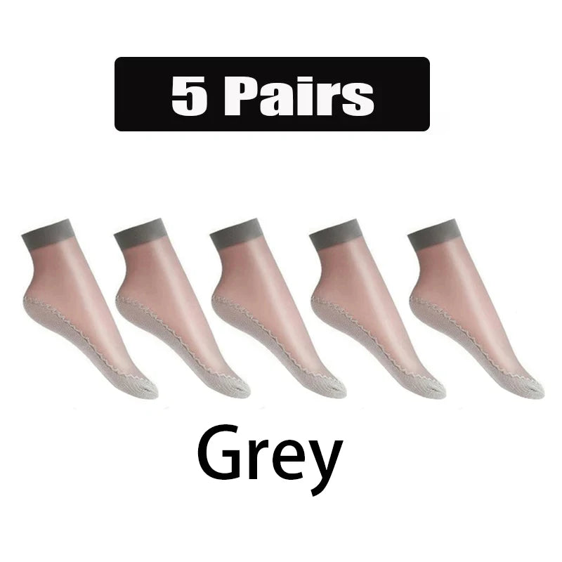 Womens Nylon Breathable Anti Slip Ankle Socks - 25