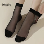 Nylon Spandex Transparent Casual Socks