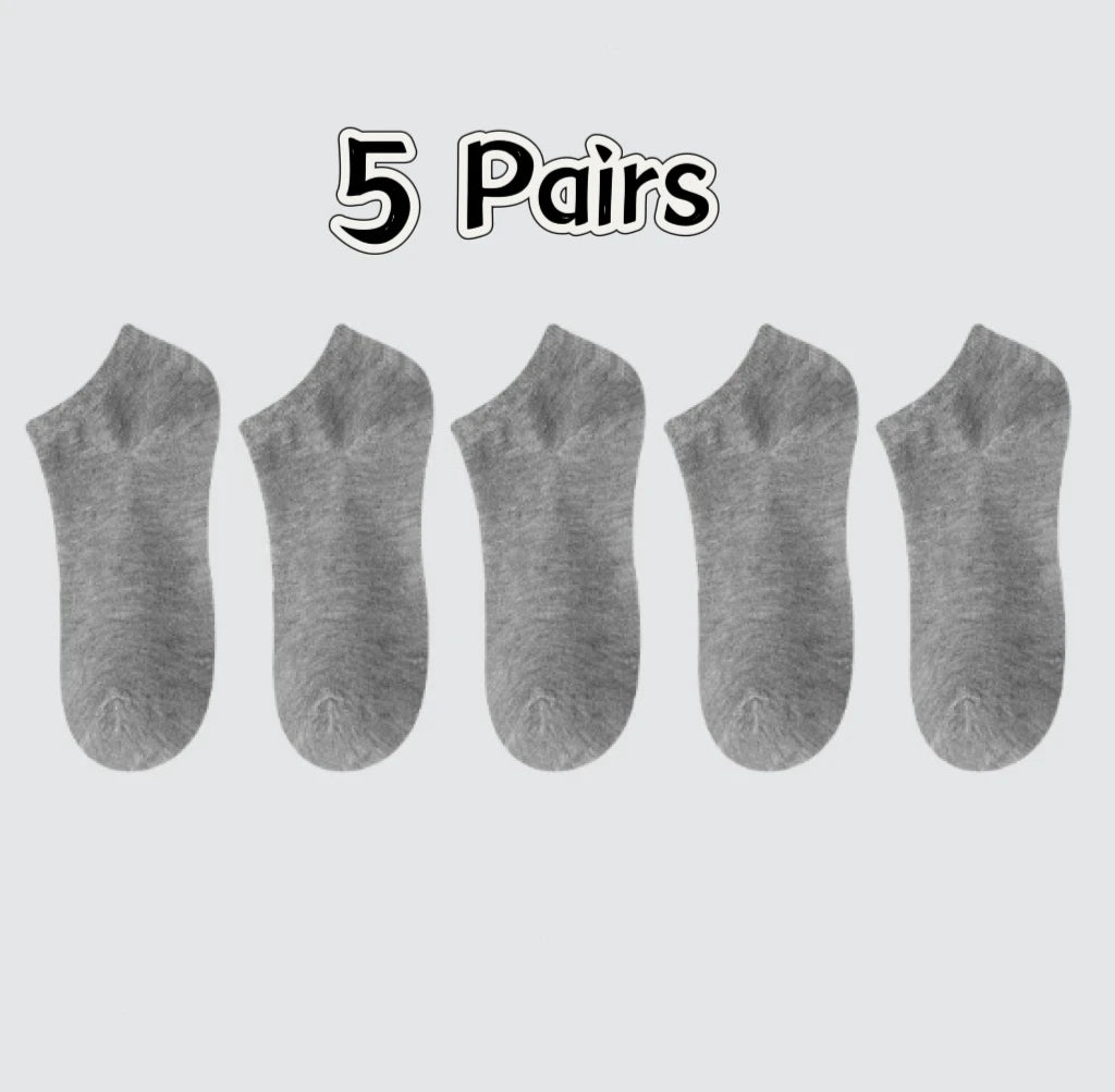 Polyester Nylon Ankle Socks Five Pack