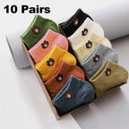 Polyester Low Tube Bear Print Socks Ten Pair Set