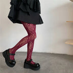 Floral Pattern Nylon Pantyhose Tights