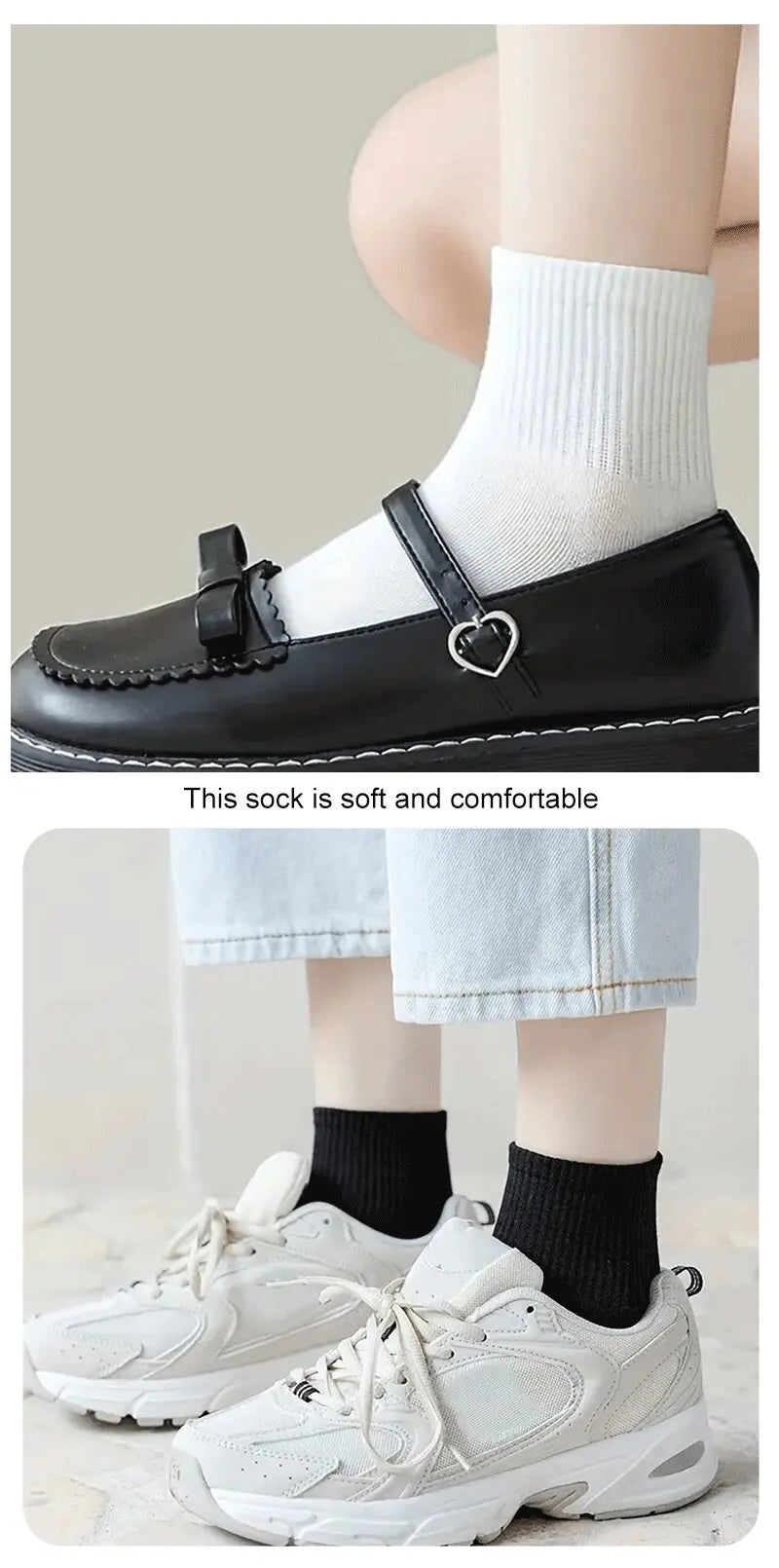 Polyester Blend Casual Low Tube Socks Set