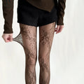 Floral Lace Mesh Pantyhose Women Nylon Tights