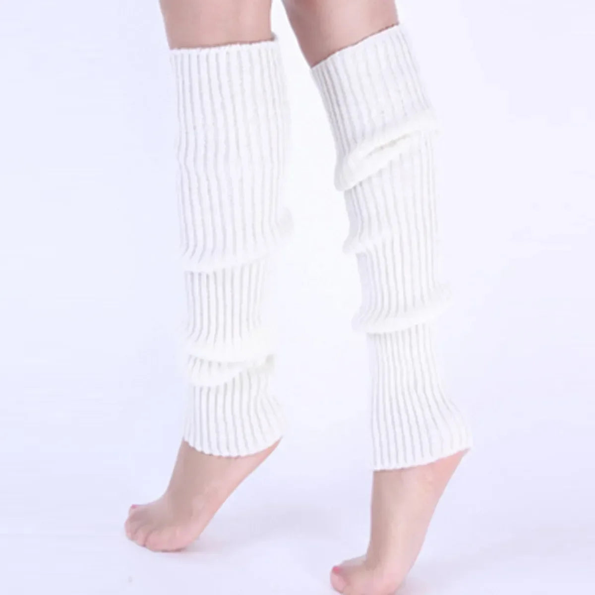 Polyester Elastane Knit Knee High Leg Warmers