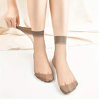 10 Pairs Transparent Nylon Silk Casual Socks