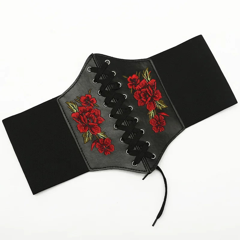 Synthetic Leather Waist Cincher Corset Belt