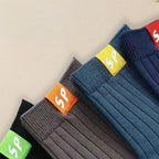 5 Pairs Polyester Blend Crew Socks for Men