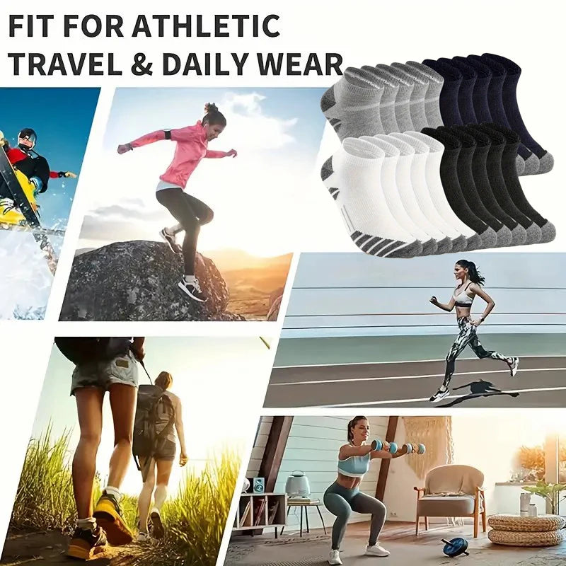 Polyester Elastane Low Cut Athletic Socks