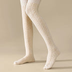 Wool Blend Knit Knee High Socks