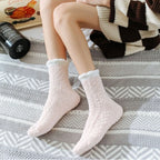 Polyester Elastane Fuzzy Warm Winter Socks for Women