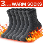 Polyester Elastane Knit Crew Socks Three Pair Set