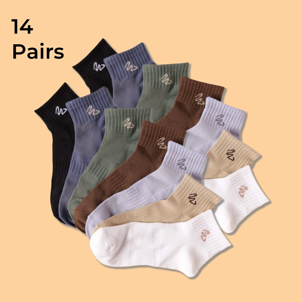 Polyester Elastane Crew Socks Multi Pack