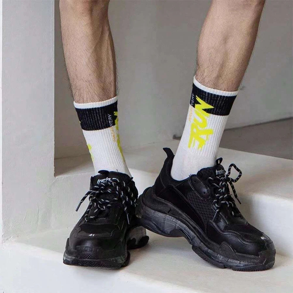Polyester Spandex Crew Sports Socks
