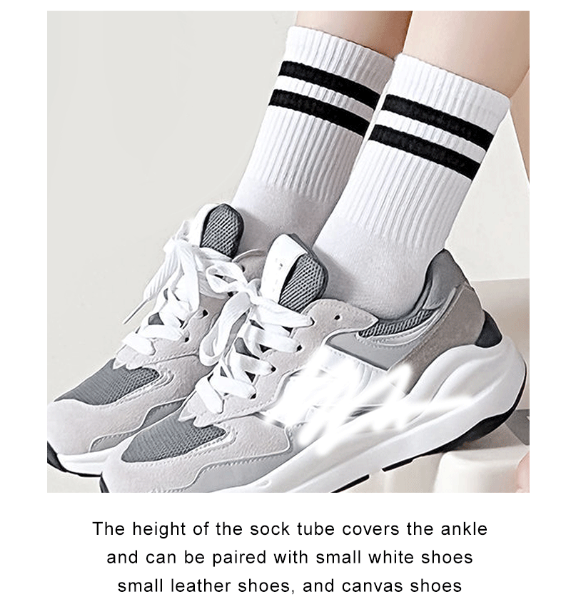 6 Pairs Polyester Elastane Crew Socks For Men - 11