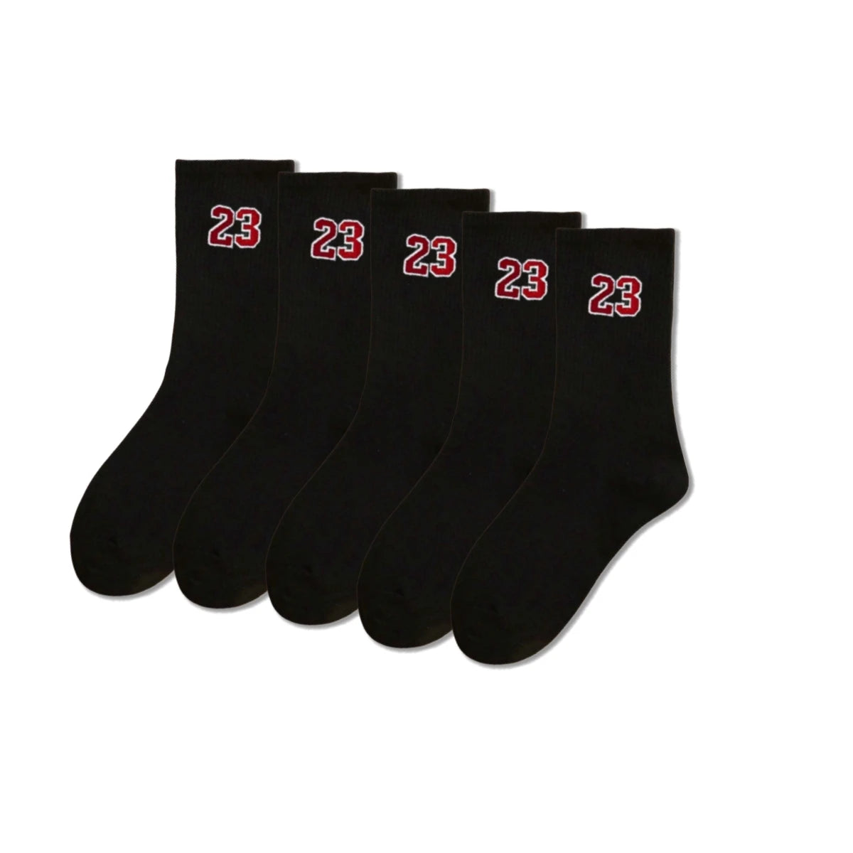 Polyester Elastane Crew Socks Number 23 Pattern - 8