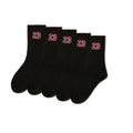 Polyester Elastane Crew Socks Number 23 Pattern