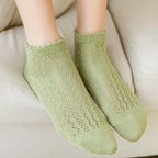 Cotton Polyester Mesh Ankle Socks for Women
