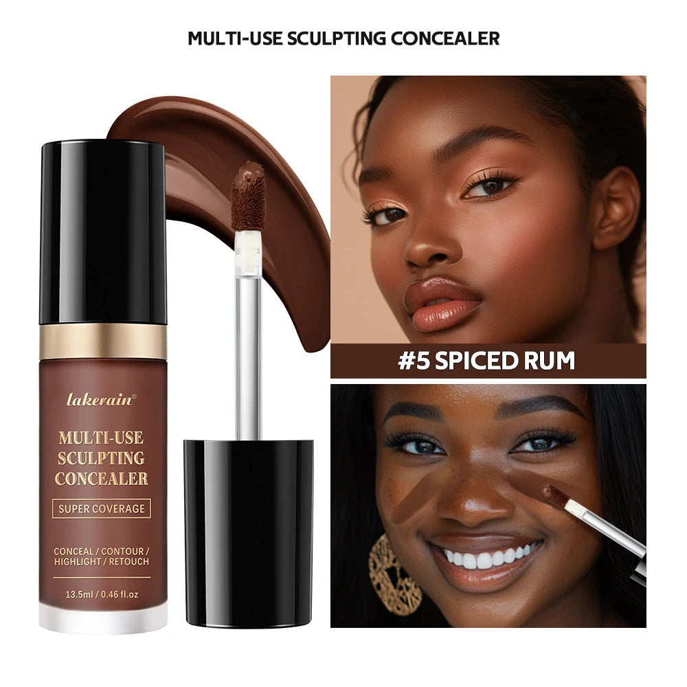 5 Color Liquid Face Concealer Waterproof Oil Control Foundation
