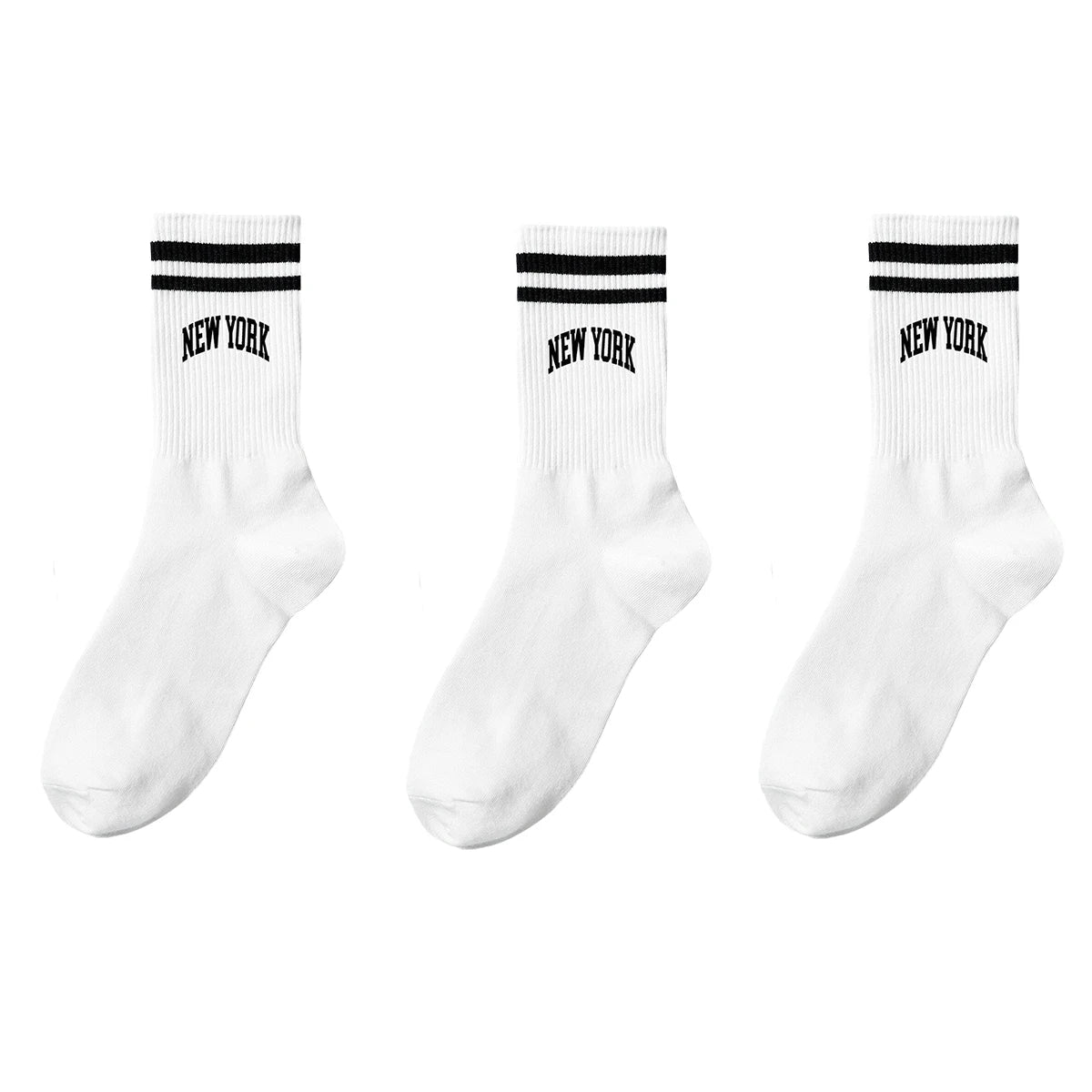 Polyester Elastane Women Crew Socks With Lettering - 10