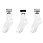 Polyester Elastane Women Crew Socks With Lettering