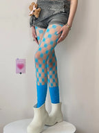 Nylon Elastane Geometric Pattern Fishnet Tights