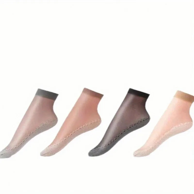 Cotton Nylon Low Tube Casual Socks 5 Pair Set