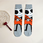 Halloween Skull Print Unisex Knit Mid Calf Socks