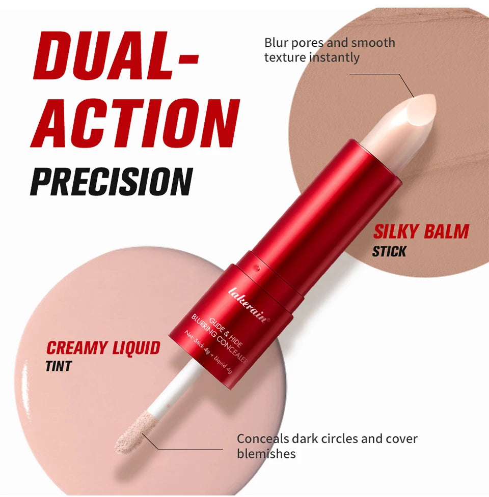 Dual Ended Liquid And Stick Blurring Concealer For Full Face Coverage