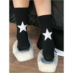 Cotton Star Pattern Mid Tube Socks