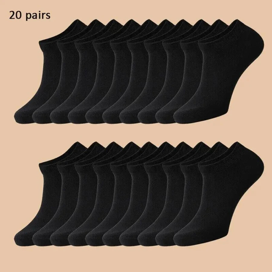 Mens Polyester Elastane Breathable No Show Ankle Socks